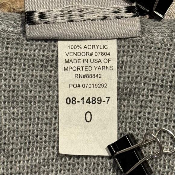 Catherines Cardigan Sweater Boho Oversized Open Kimono Casual Cozy Gray Size 0X - Picture 5 of 7